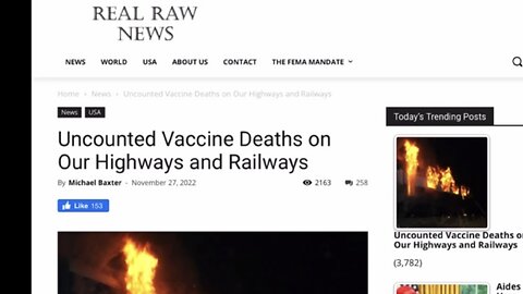 Vax Deaths On Highways & Railways Covered Up!💉