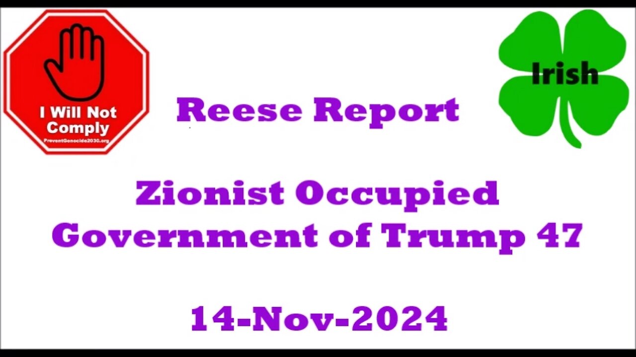 Zionist Occupied Government of Trump 47 14-Nov-2024