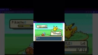 Pokémon FireRed - Wild Pikachu Used Thundershock!