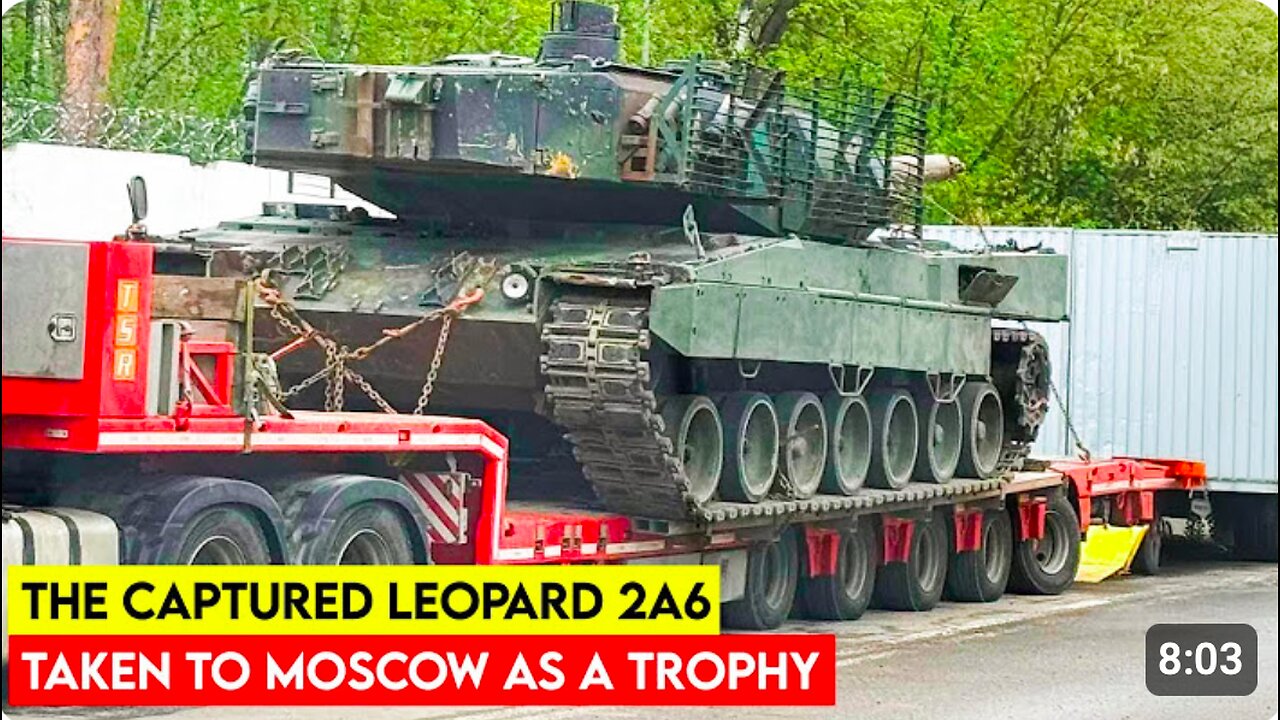 Leopard 2A6 Tank Loaded on A Truck Trailer is on its Way to Moscow - LEOPARD TANK ANALYSES