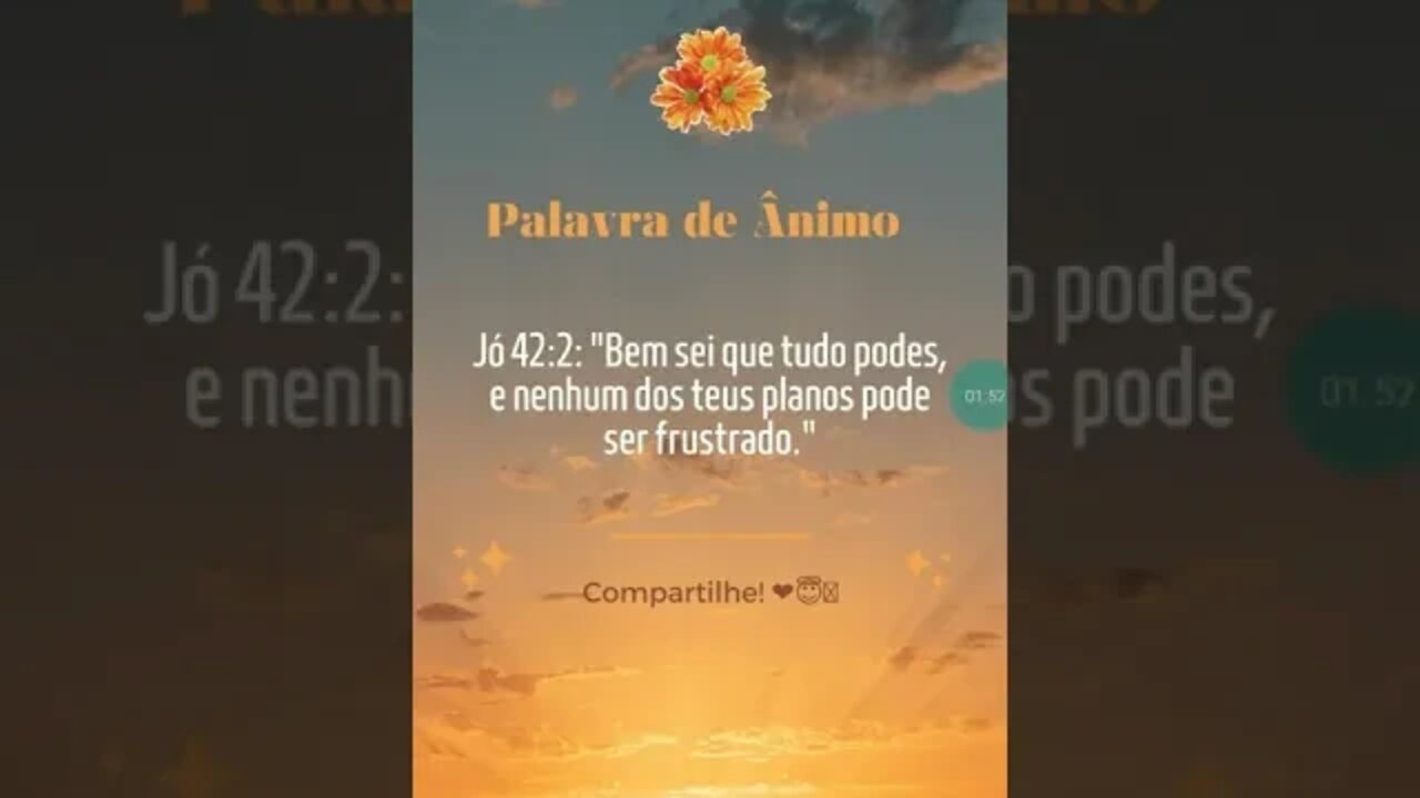 Os planos de Deus não podem ser frustados - Palavra do Dia Hoje