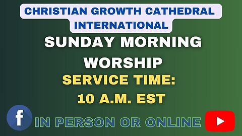 C.G.C. Sunday Morning Service (October 20th 2024)