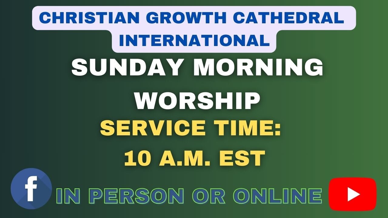 C.G.C. Sunday Morning Service (October 20th 2024)