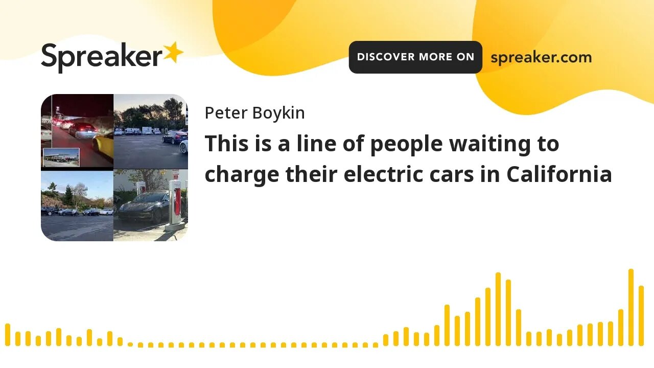 This is a line of people waiting to charge their electric cars in California