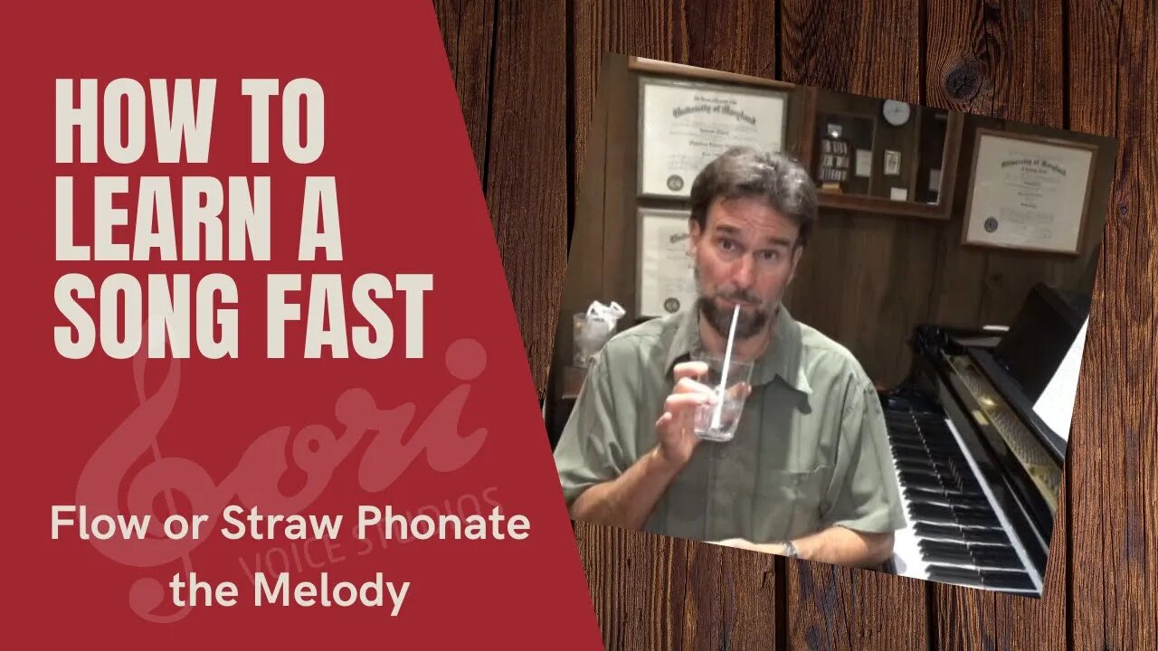 #straw phonation #howtolearnasongfast: Step 4: Flow Phonation using a hum or a straw