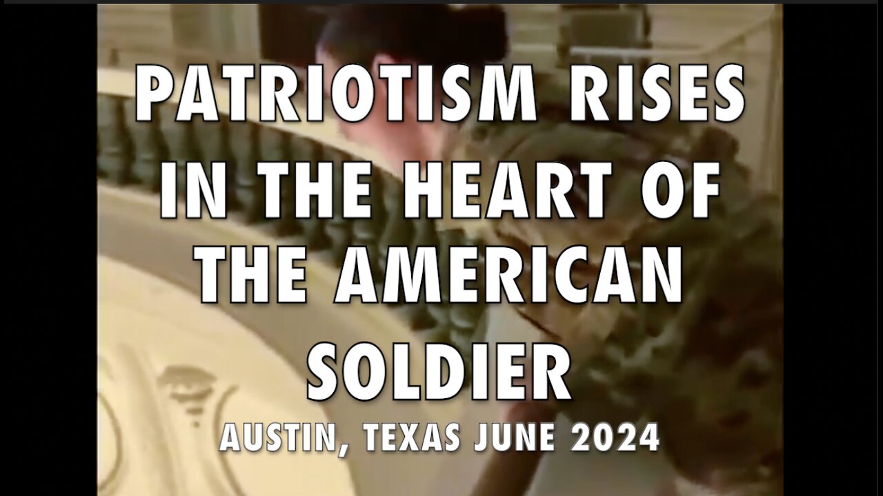 PATRIOTISM RISES IN THE HEART OF THE AMERICAN SOLDIER