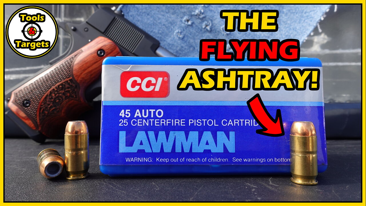 The ORIGINAL "Flying Ashtray!"...CCI Lawman .45 ACP Self-Defense AMMO Ballistic Gel Test!