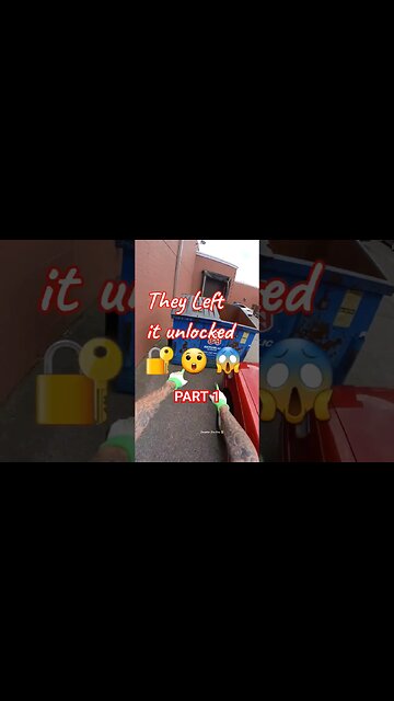 Employees messed up and left the lock off this one! I find so much