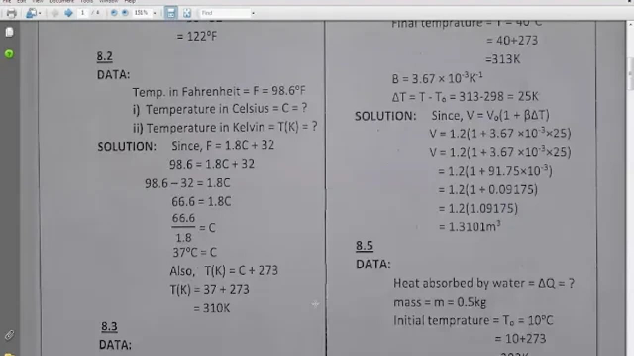 9th PHYSICS CH#8 Numerical No 8 1 to 8 6