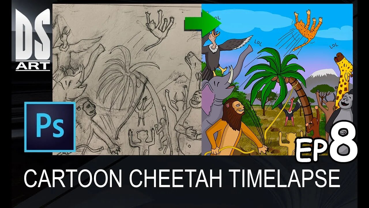 Cartoon Cheetah Part 8 Timelapse