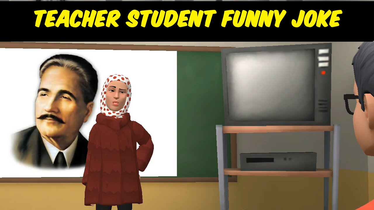 Teacher Student funny joke cartoon animation 3d comedy urdu viral Allama Iqbal