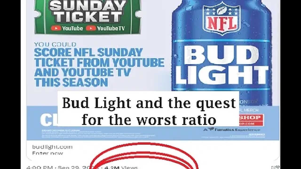 Bud Light Sports Balls Tweets gets 4.2M views but only 289 likes