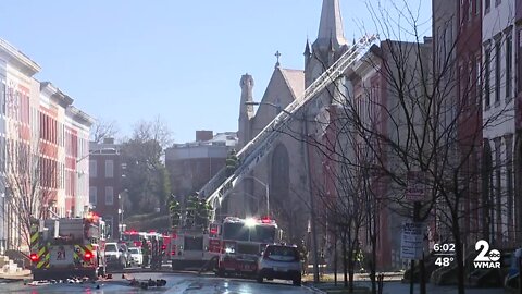 Baltimore City Fire fighter injured in historic mansion fire Friday