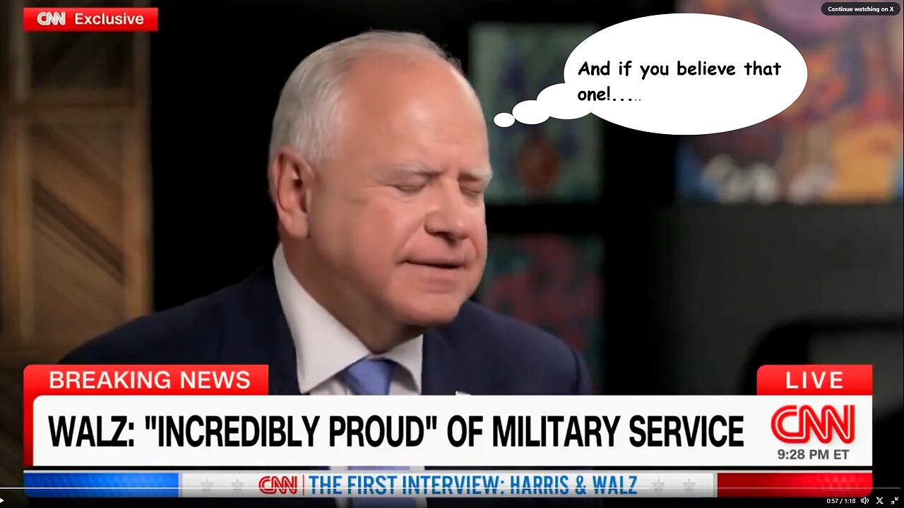 Walz demeaning the troops