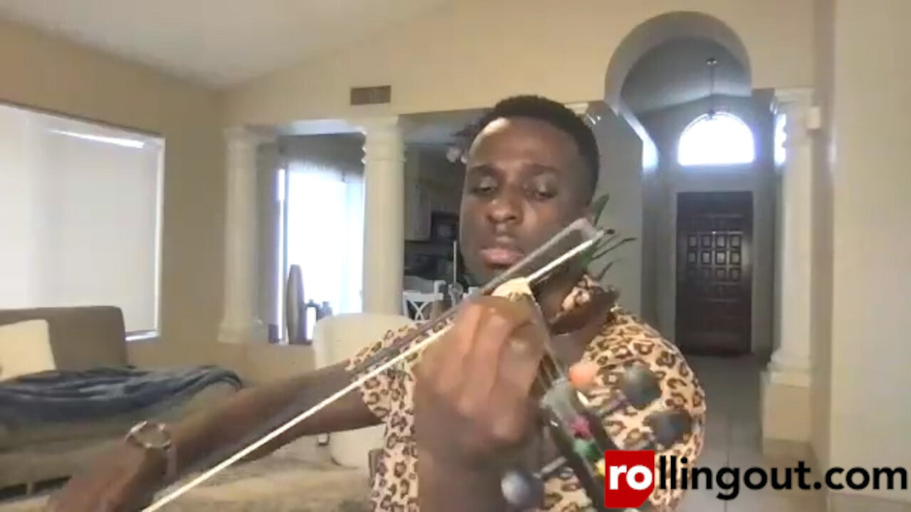 Bruce Kirkwood gives rolling out impressive holiday violin performance