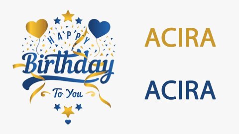 Happy Birthday to Acira - Hindi Birthday Wish From Birthday Bash