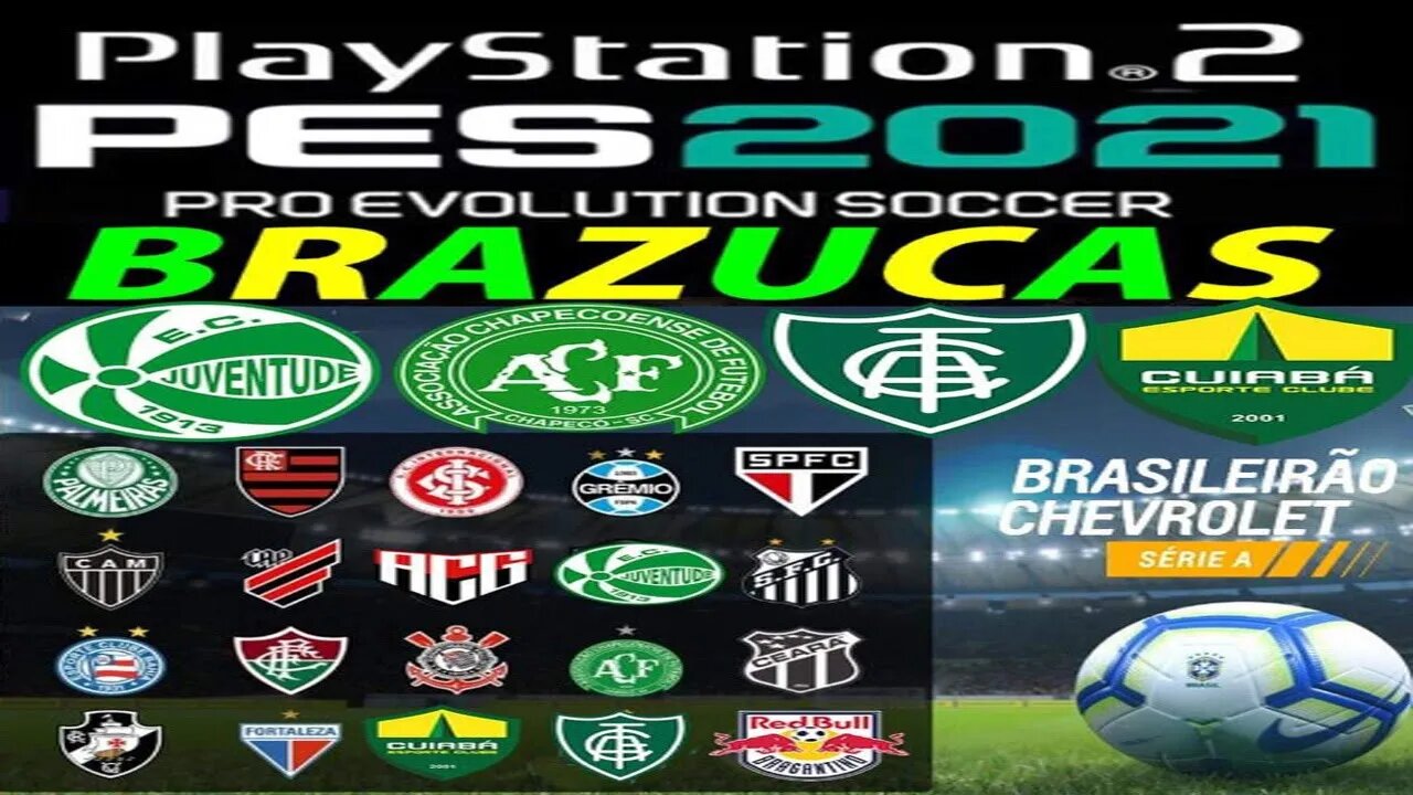 PES 2021 PS2 BRASILEIRÃO 100% ATUALIZADO EDITOR CLEITON