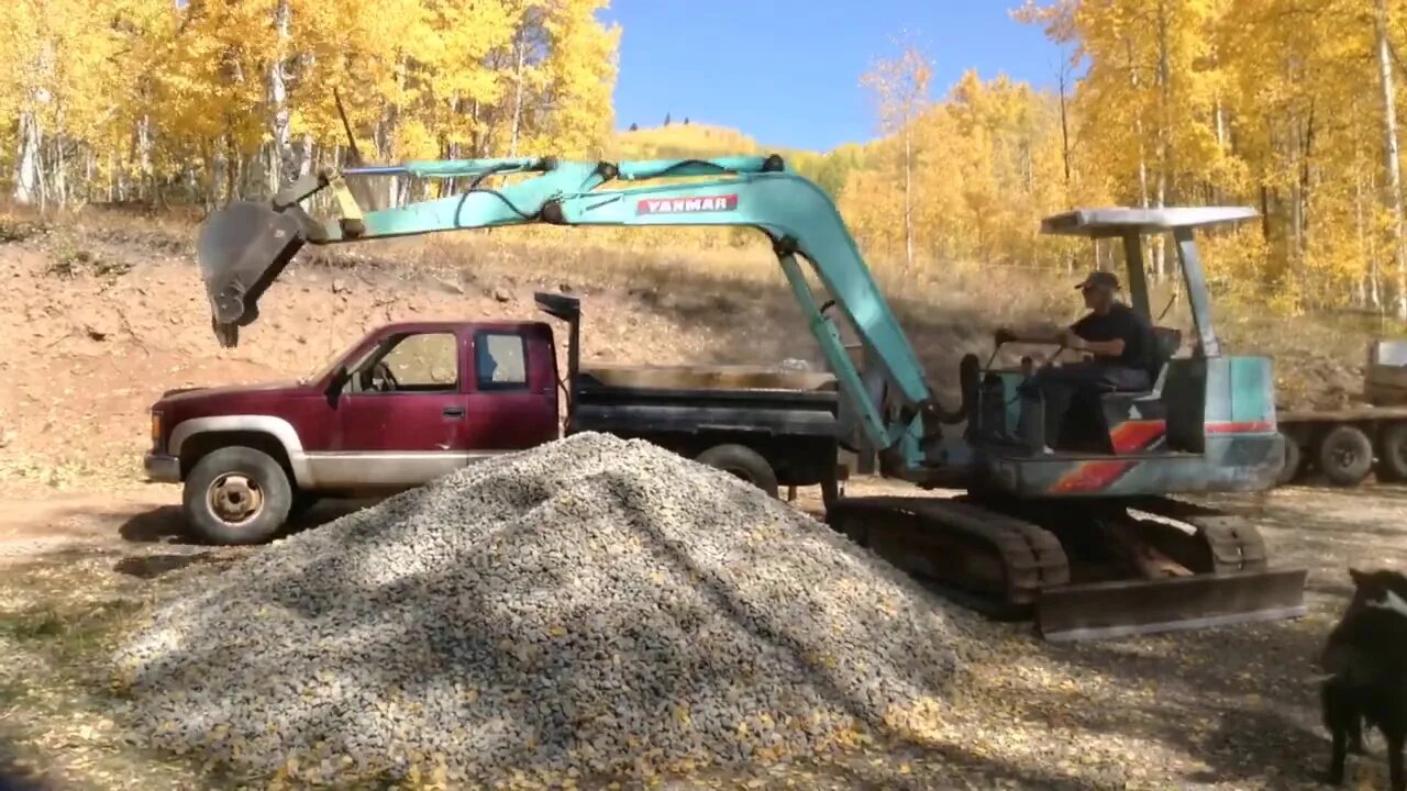 Cabin Build #9 Grading Around House