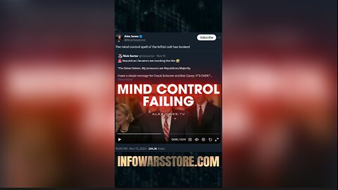 Leftist Mind Control Failing - Alex Jones on X