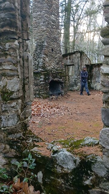abandoned house ruins on an island