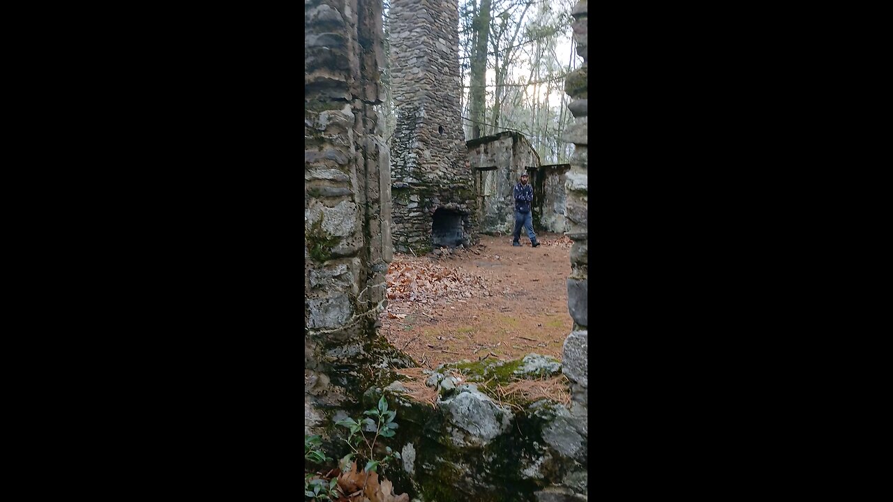 abandoned house ruins on an island