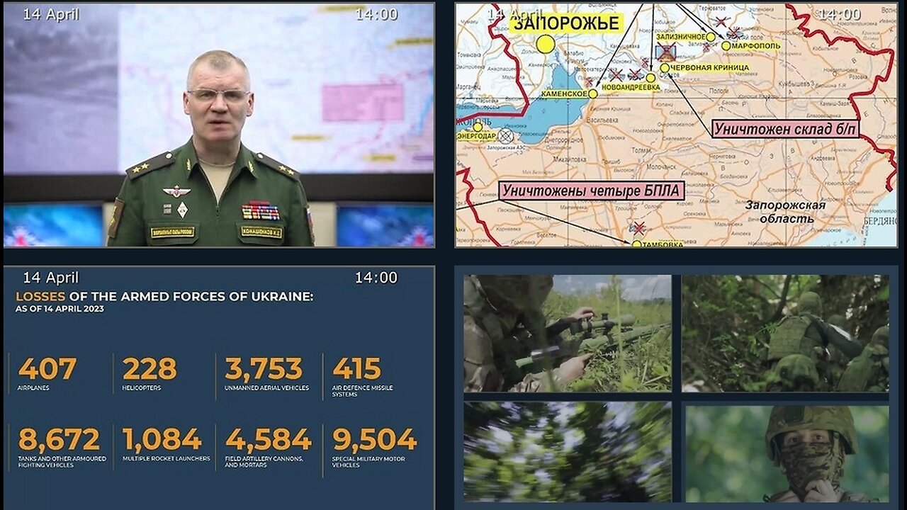 14.04.23 ⚡️ Russian Defence Ministry report on the progress of the deNAZIfication of Ukraine