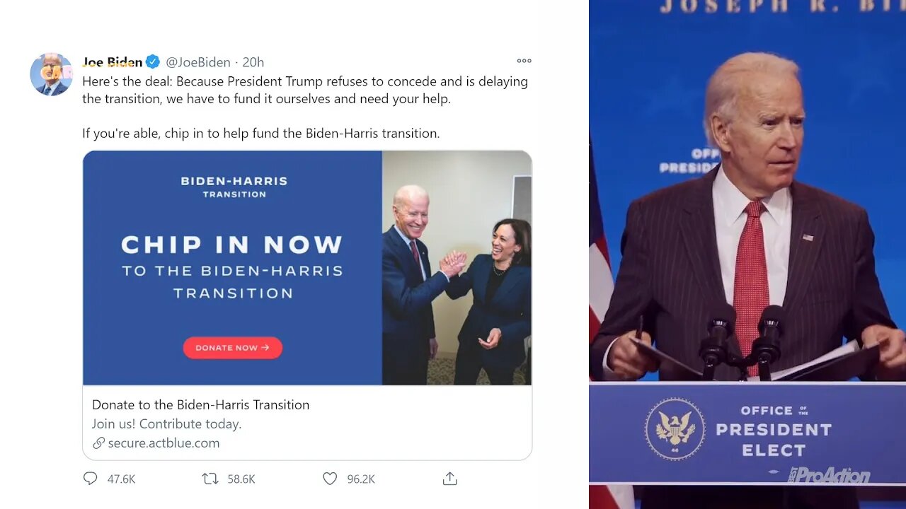 Biden Asks for Money: Tweet of the Day.