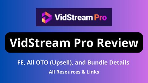 VidStream Pro Agency Reseller 30 Accounts Pack