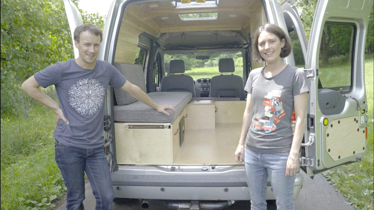 Richard & Sophie's Compact & Elegant Ford Transit Connect Camper Van Conversion