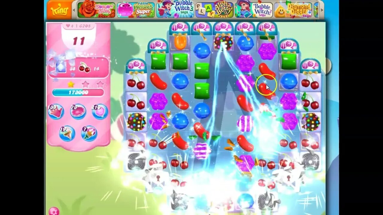 Candy Crush Level 6205 Talkthrough, 24 Moves 0 Boosters