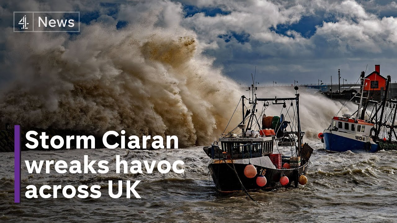 Storm Ciaran: Damage across parts of southern England and the Channel Islands