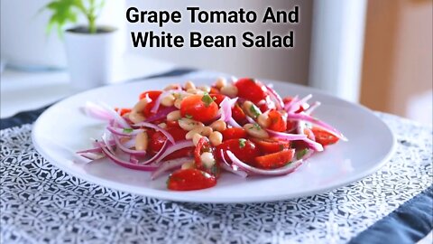 Grape Tomato And White Bean Salad