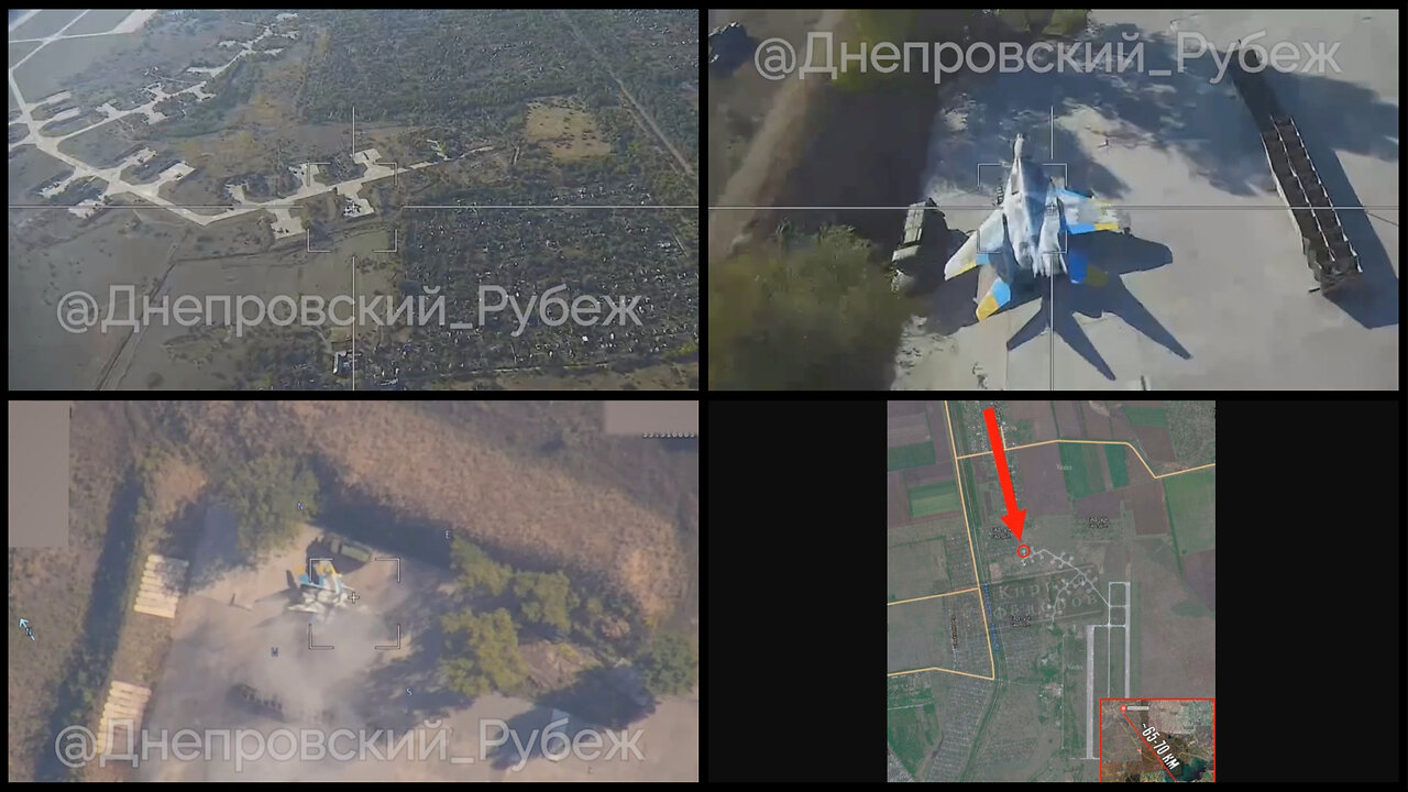 Russian Lancet UAV hits MiG-29 at the Ukrainian Dolgintsevo air base