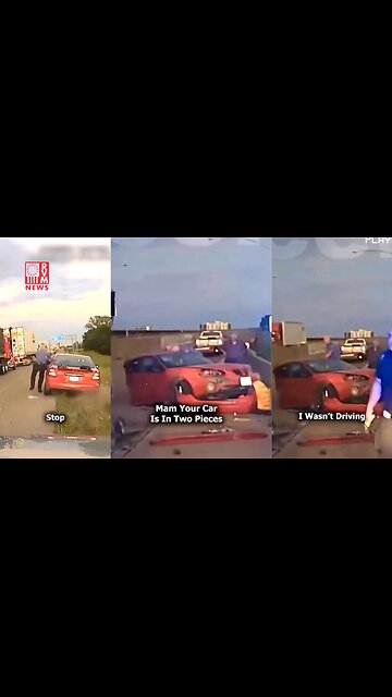 WOW!!! Woman Flees Traffic Stop, Crashes & Rips Her Car In Half