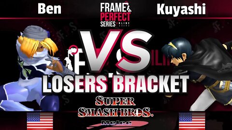 FPS3 Online Losers Top 32 - Ben (Sheik) vs. Kuyashi (Marth) - Smash Melee