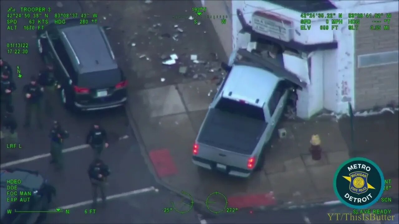 Videos show Michigan State Police helicopter assist Detroit police with arrests