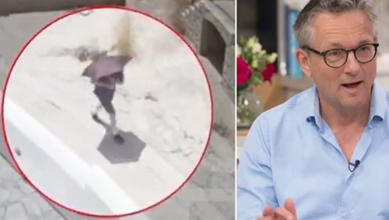 Last sighting of Dr. Michael Mosley shows Mail health guru, 67, walking past a Greek