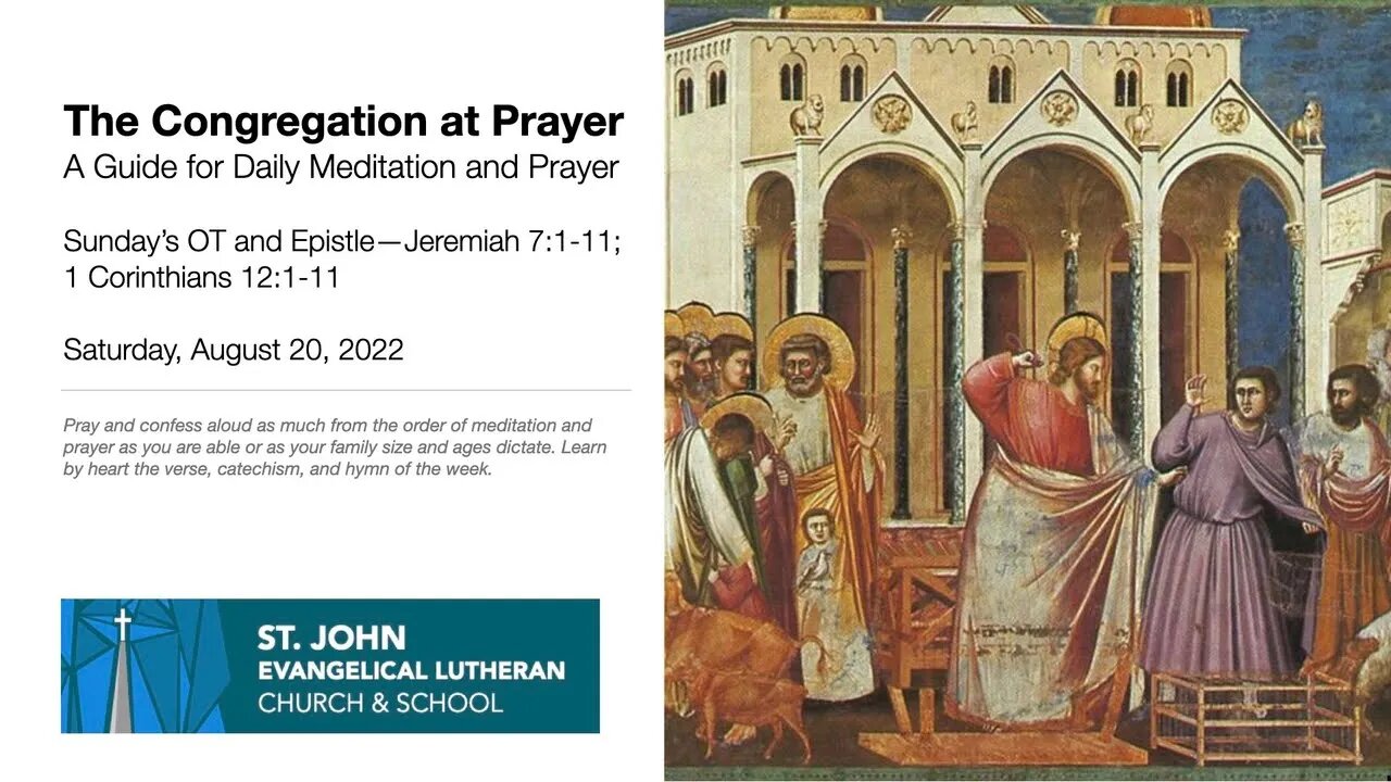 Sunday’s OT and Epistle—Jeremiah 7:1-11; 1 Corinthians 12:1-11