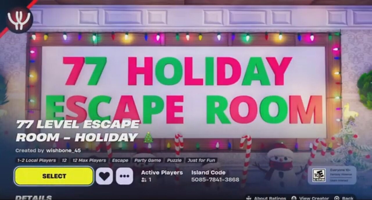 Fortnite Christmas Escape Room