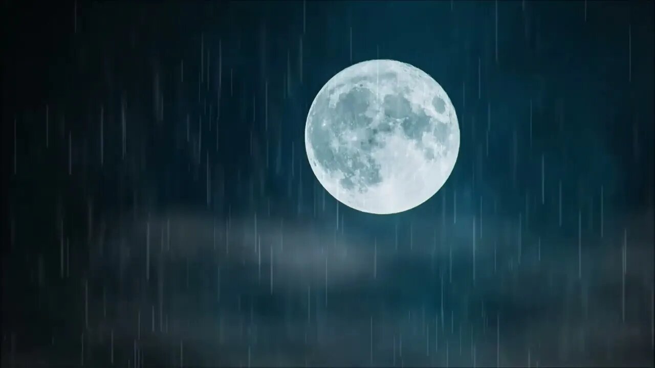 Rain Over Moon Stock Footage Drone Aerial View No Copyright Videos