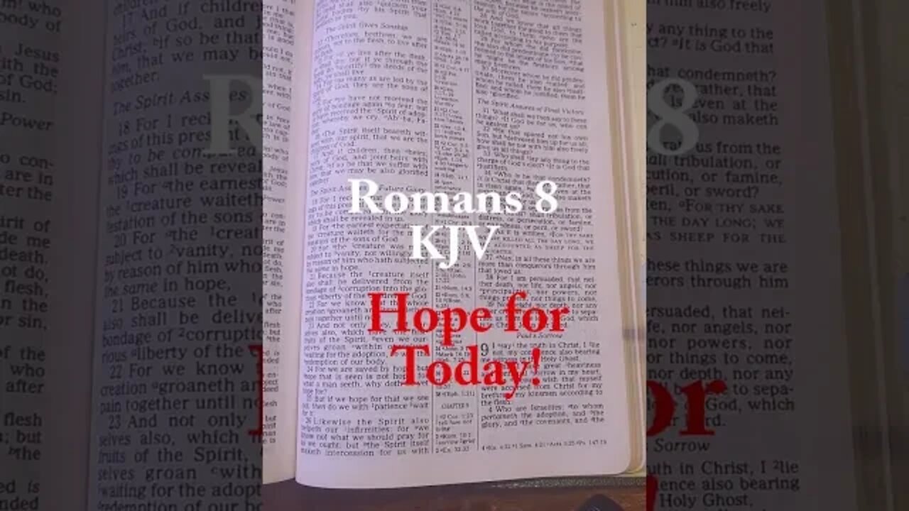 Hope for Today Romans 8 #shorts #shortsyoutube #wordofgod
