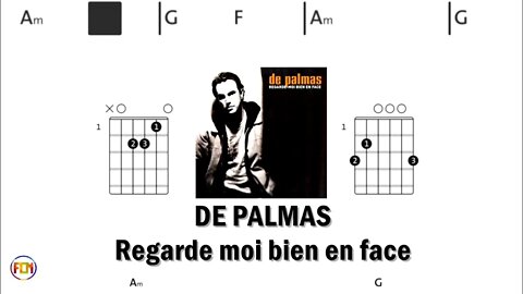 DE PALMAS Regarde moi bien en face - (Chords & Lyrics like a Karaoke) HD