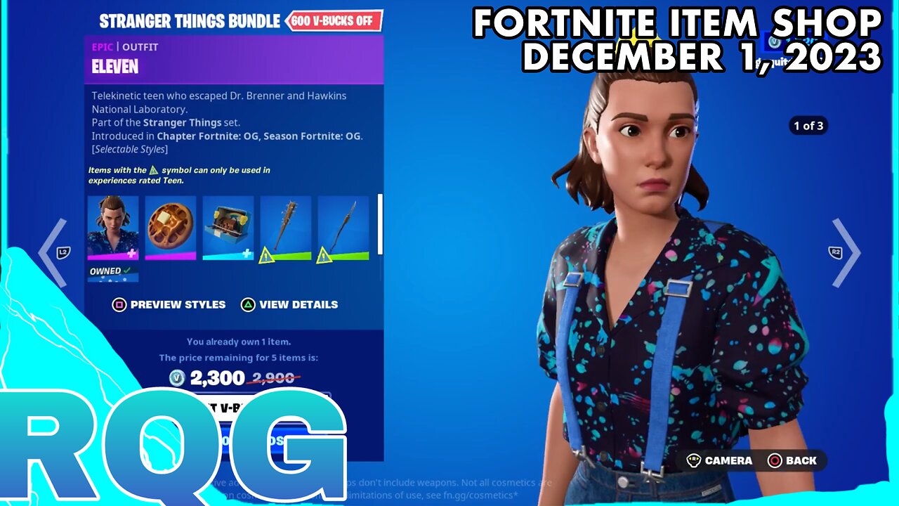 FINAL SHOP OF FORTNITE OG (FOR REAL THIS TIME) FORTNITE ITEM SHOP (December 1, 2023)