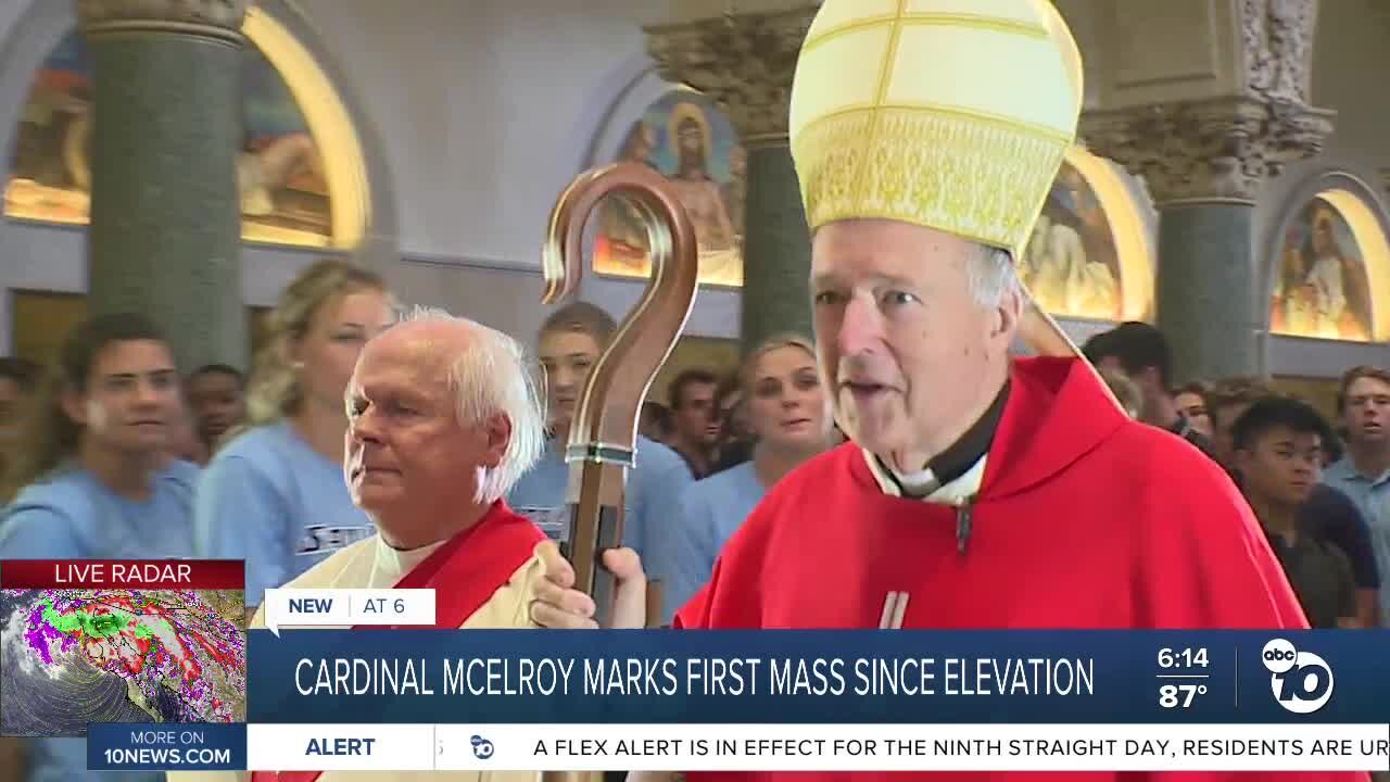 Cardinal McElroy marks first mass since elevation