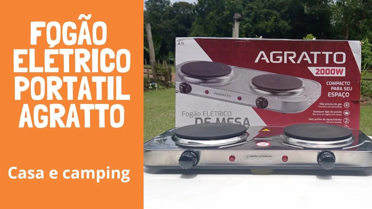 Fogão portátil elétrico Agratto - Um ótimo auxilio onde quer que esteja #camping #agratto #cozinha