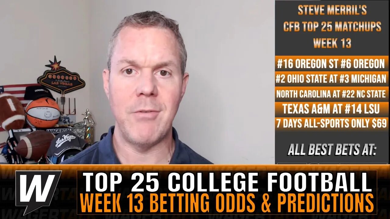 College Football Week 13 Picks and Odds | Top 25 College Football Betting Preview & Predictions