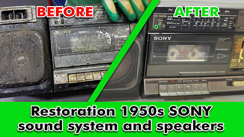 Restoration 1950s SONY sound system and speakers