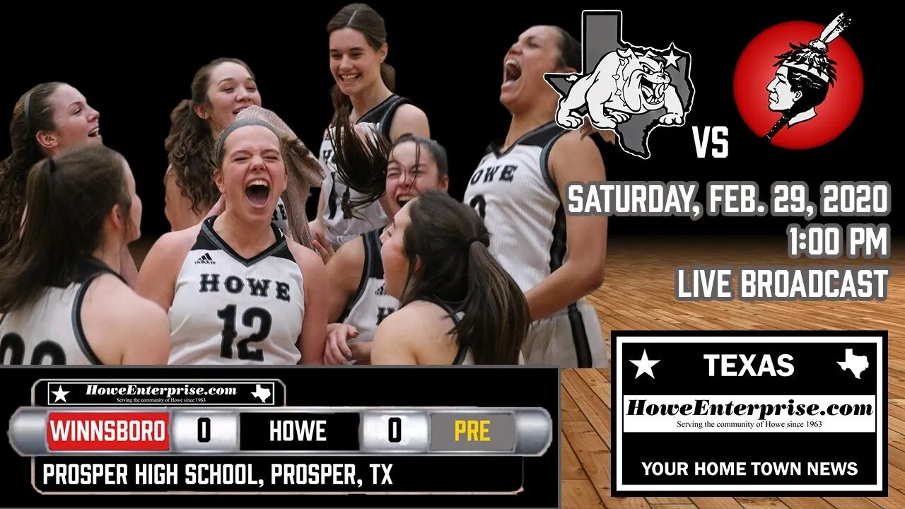 Howe Lady Bulldogs vs. Winnsboro Lady Raiders, regional finals basketball, Feb. 29, 2020