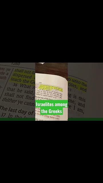 Short: Greeks were Israelites - John 7:35
