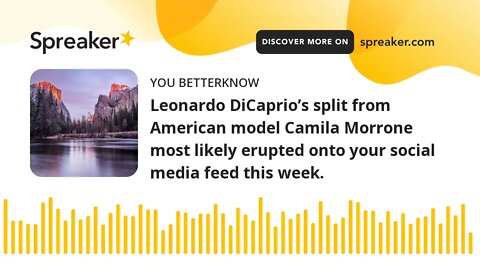 Leonardo DiCaprio’s split from American model Camila Morrone most likely erupted onto your social me